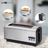 Tostadora Clatronic TA 3687 4 rebanadas 1200 W Negro Acero inoxidable