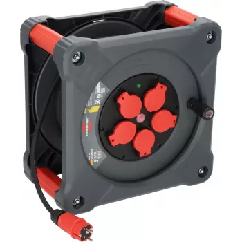 Regleta de enchufes Brennenstuhl KA 5100 5 tomas AC 50 m Negro Rojo Plata