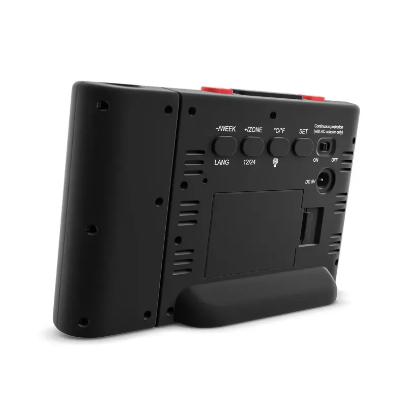 Despertador digital Mebus 25795 negro rectangular batería USB