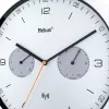 Reloj de pared/sobremesa Mebus 52826 redondo negro gris blanco