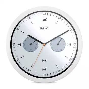 Reloj de pared/sobremesa Mebus 52826 redondo negro gris blanco