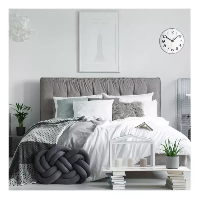 Reloj de cuarzo TFA-Dostmann 60.3017 Circle gris blanco reloj de pared y mesa
