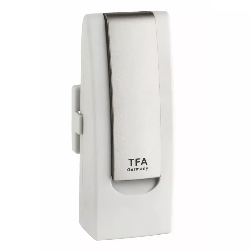 Sensor ambiental tfa dostmann WeatherHub Smart Home inalámbrico — humedad y temperatura, Wi‑Fi, alimentación por red/pilas (AA), 40×28×104 mm