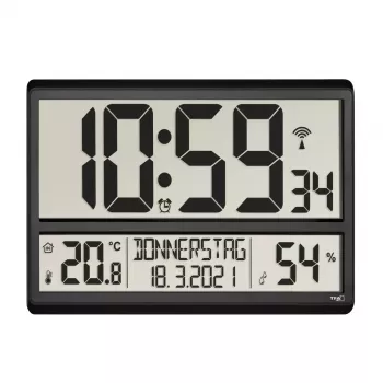 Despertador digital TFA-Dostmann 60.4520.01 negro a pilas