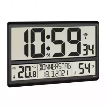 Despertador digital TFA-Dostmann 60.4520.01 negro a pilas