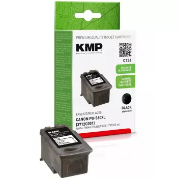 Cartucho de tinta KMP C136 compatible con Canon PG-560 XL Negro