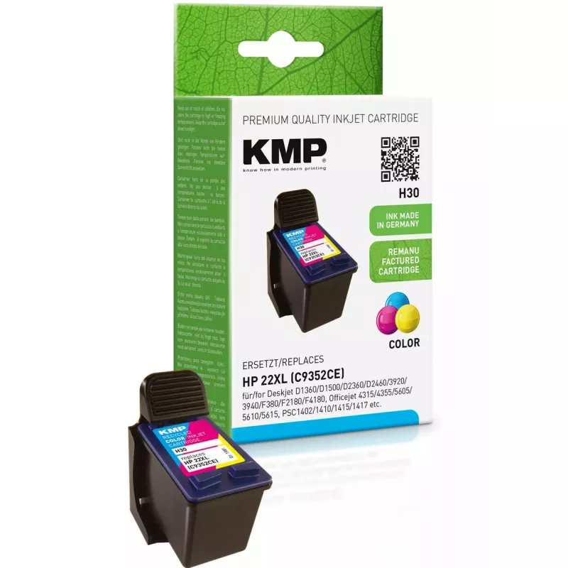 Cartucho KMP HP C9352AE n.º 22 color