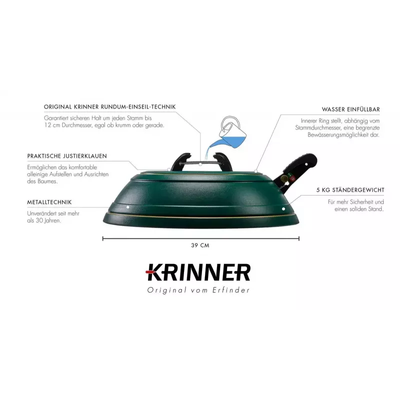 Soporte para árbol de Navidad Krinner Classic verde 94001