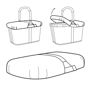 Bolsa de compra Reisenthel BP7003 negra poliéster 485x285x65mm