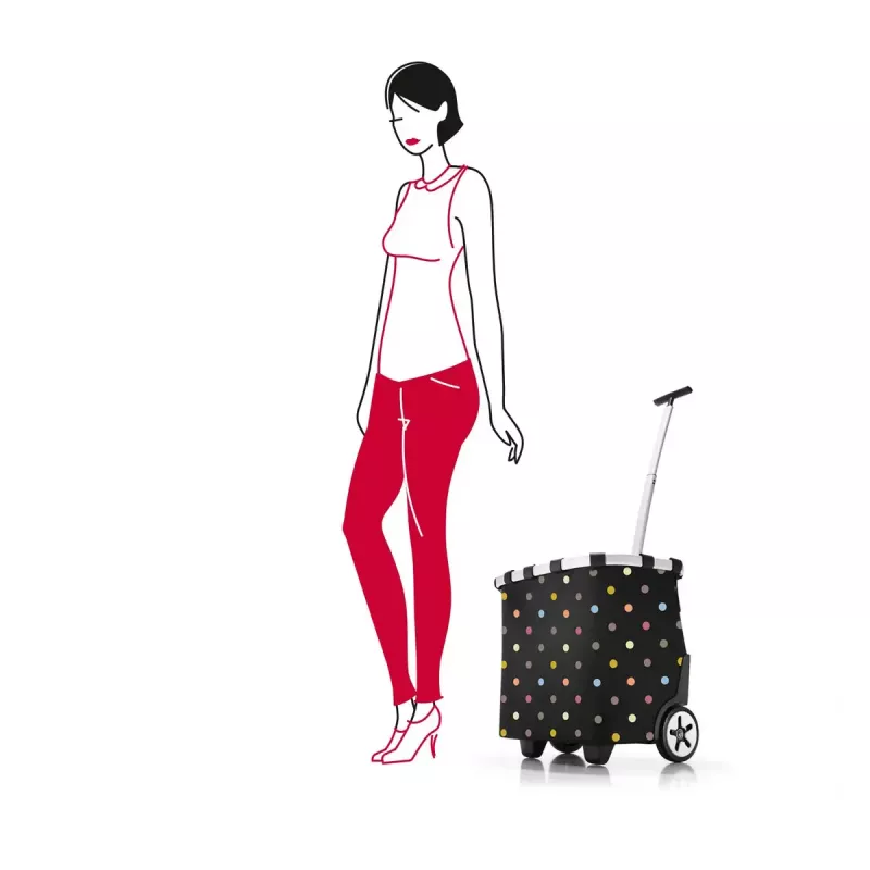 Bolsa tote Reisenthel Carrycruiser — 40 L, estructura de aluminio, poliéster, 420×320 mm, negro/multicolor