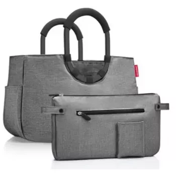 Cesta de la compra Reisenthel Loopshopper M gris poliéster 12L