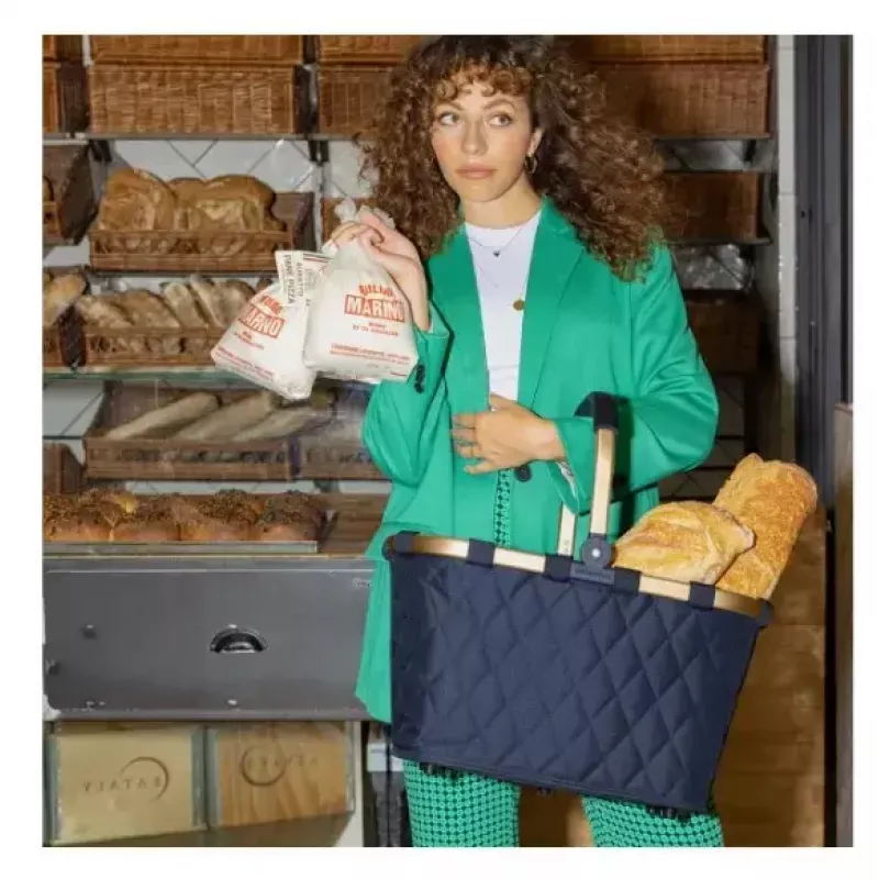 Cesta de la compra Reisenthel carrybag oro 22L plástico reciclado
