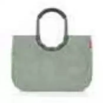 Bolsa tote Reisenthel loopshopper L — 25 L, 460 × 250 mm, verde, estructura de aluminio