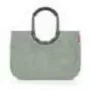 Bolsa tote Reisenthel loopshopper L — 25 L, 460 × 250 mm, verde, estructura de aluminio