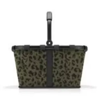 Cesta de la compra Reisenthel carrybag negro/marrón, estructura de aluminio, poliéster, 22 l, 480×280 mm