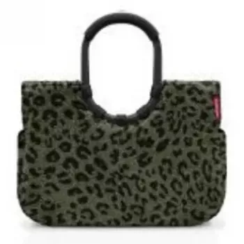 Bolsa tote Reisenthel loopshopper L — 25 L, 460×250 mm, estructura de aluminio, negro/marrón