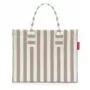 Bolsa tote Reisenthel Daily Shopper — poliéster, 14 L, 420×170 mm, beige/blanco