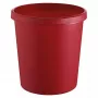 Papelera redonda plástico rojo Helit H6105825