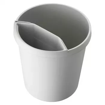 Papelera Helit H6105882 18 L redonda plástico gris