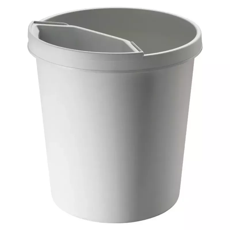 Papelera Helit H6105882 18 L redonda plástico gris