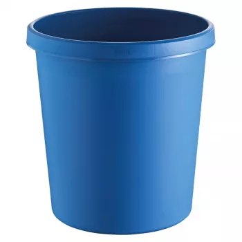 Papelera Helit H6105834 18 L redonda plástico azul