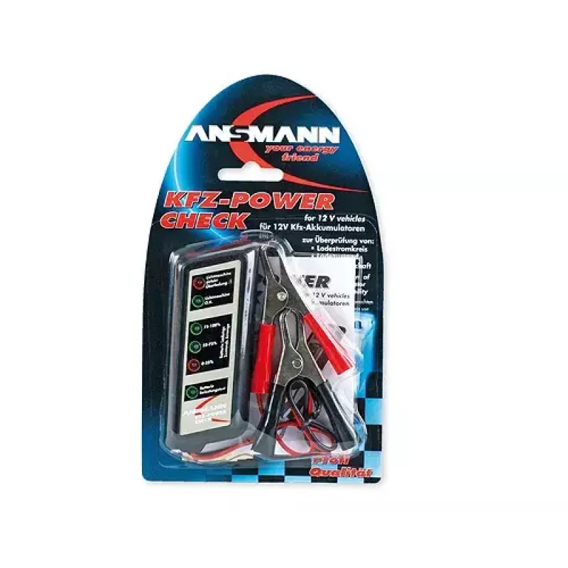 Comprobador de batería Ansmann Vehicle power check 4000002 negro