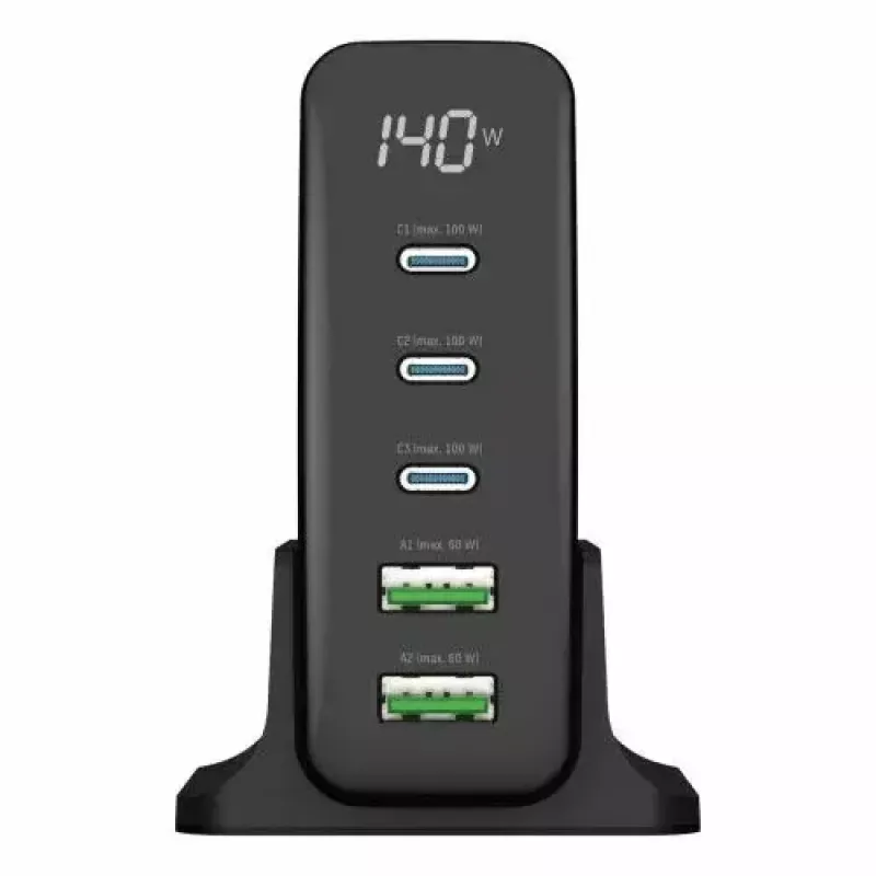 Cargador de interior Ansmann DC5140PD Universal negro carga rápida USB