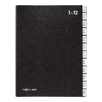 Separador Pagna 24121-04 negro cartón rígido polipropileno A4