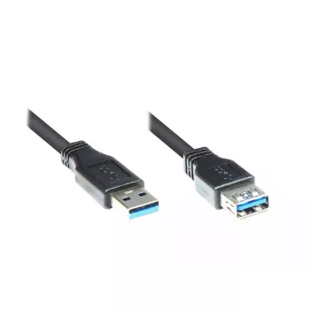 Cable USB Alcasa 5m USB 3.0 A USB 3.2 Gen 1 negro