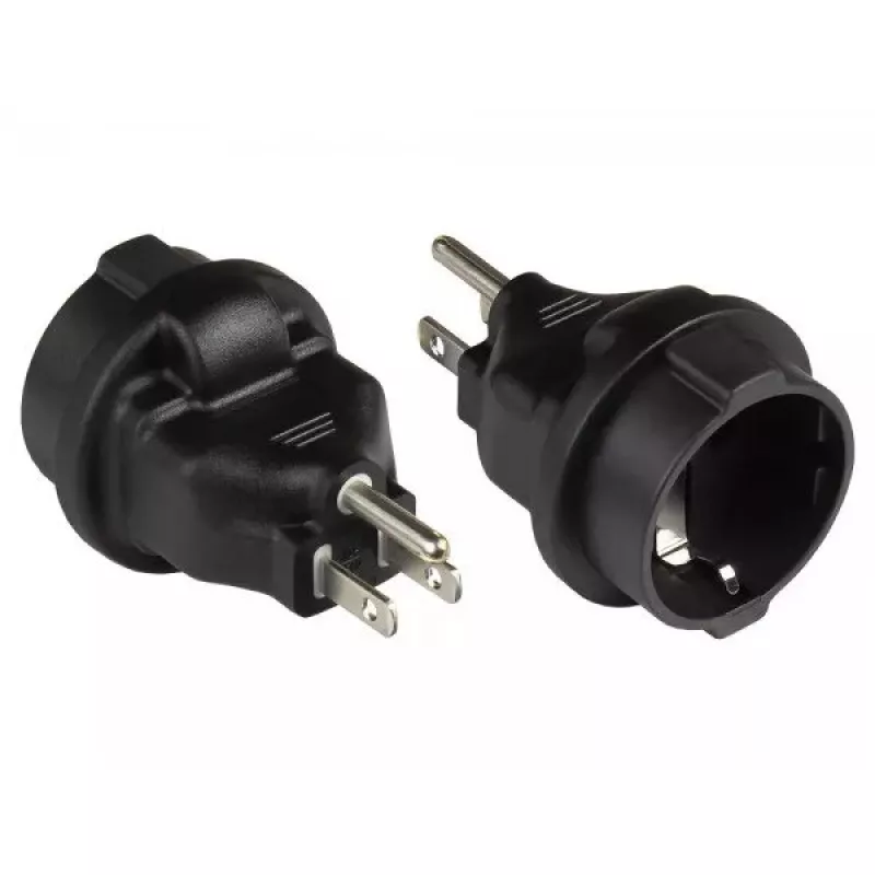 Good Connections PA-4502S adaptador de enchufe EE. UU. tipo B a tipo F (CEE 7/3), negro