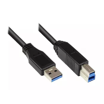 Cable USB Alcasa 2710-S002 USB 3.2 Gen 1 0,2 m negro