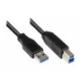 Cable USB Alcasa 2710-S002 USB 3.2 Gen 1 0,2 m negro