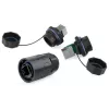 Conector de cable RJ45 Alcasa IC06-R102 negro cobre plástico gel de sílice