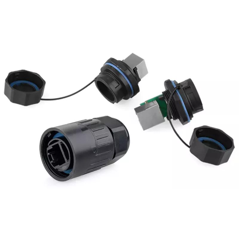 Conector de cable RJ45 Alcasa IC06-R102 negro cobre plástico gel de sílice