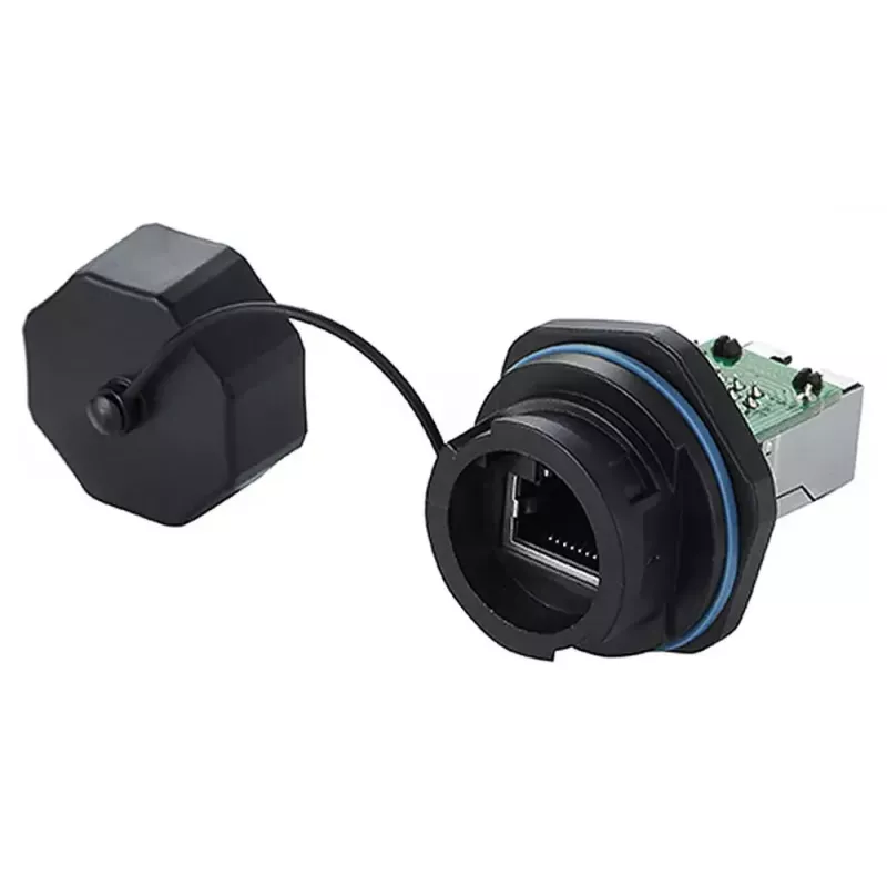 Conector de cable RJ45 Alcasa IC06-R102 negro cobre plástico gel de sílice