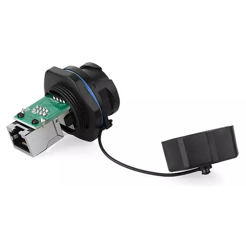 Conector de cable RJ45 Alcasa IC06-R102 negro cobre plástico gel de sílice
