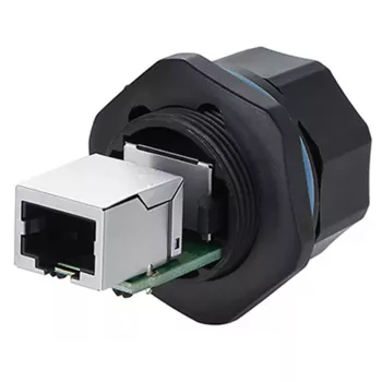 Conector de cable RJ45 Alcasa IC06-R102 negro cobre plástico gel de sílice