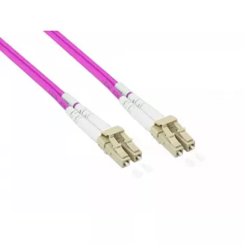 Cable de fibra óptica Alcasa LW-P8100LC4 100 m 2x LC violeta