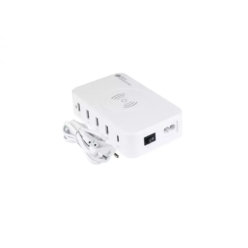 Cargador móvil Alcasa PCA-D005W universal blanco AC inalámbrico carga rápida