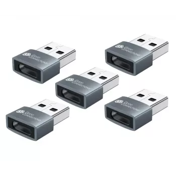 Adaptador USB Alcasa USB-AD203-5 USB-A a USB-C gris