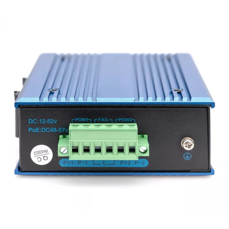 Conmutador de red PoE Digitus 4 puertos Fast Ethernet, industrial, no gestionado, 1 uplink SFP