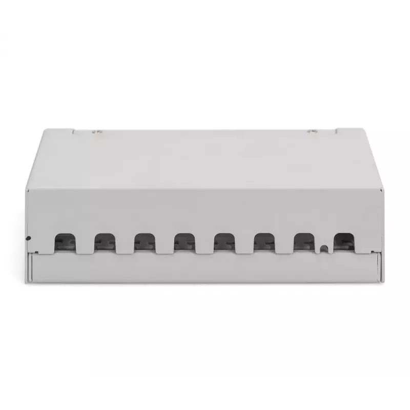 Patch panel DIGITUS de sobremesa modular en blanco, apantallado, 8 puertos, acero, gris, montaje en pared