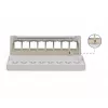 Patch panel DIGITUS de sobremesa modular en blanco, apantallado, 8 puertos, acero, gris, montaje en pared