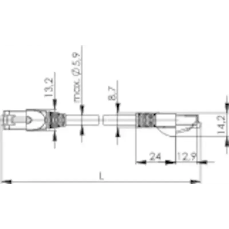 Telegärtner MP8 FS 500 Cat6a S/FTP cable de red, RJ45-RJ45, 0,25 m