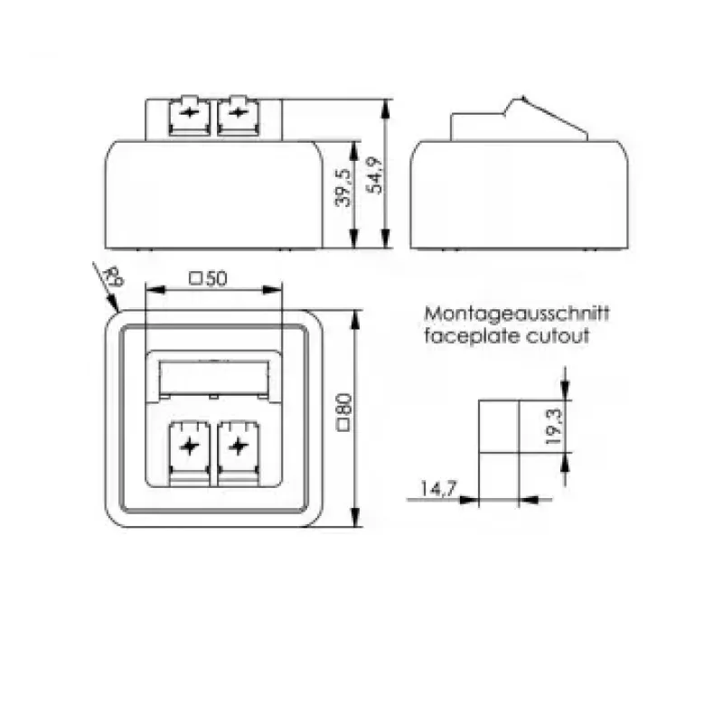 Toma Telegärtner H02000A0092 blanca