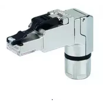 Conector macho RJ45 Telegärtner J00026A4003 negro acero inoxidable