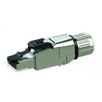 Conector de cable RJ-45 Telegärtner J00026A5000 para cable Cat6a, color plata
