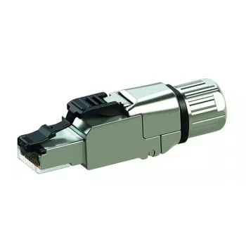 Conector macho RJ-45 Telegärtner J00026A5001 — plata, para cable Cat6a