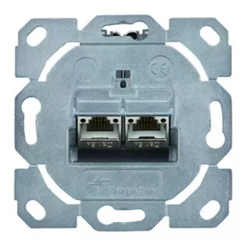 Toma de red RJ-45 Telegärtner J00020A0529 metálico 2 módulos categoría 6a