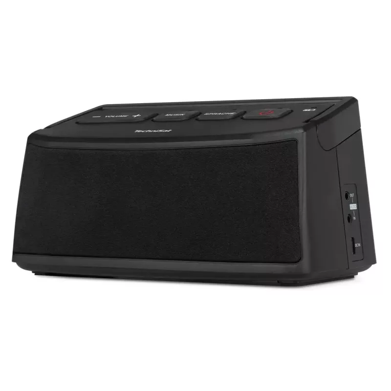 Altavoz estéreo portátil TECHNISAT ISIBOX 1 — 4 W RMS, con cable e inalámbrico, batería integrada, USB-C, negro